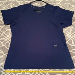 Wonderwink navy scrub top
